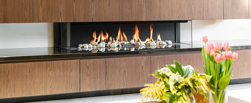 Double-height Fireplace Design Refurbishment in Edgemont, California