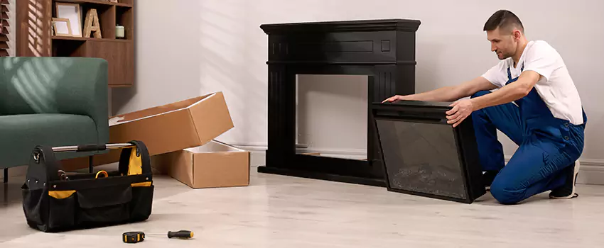 Old Rusted Metal Fireplace Repair And Replacement in Edgemont, CA